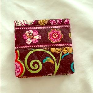 Vera Bradley brown print memo pad holder